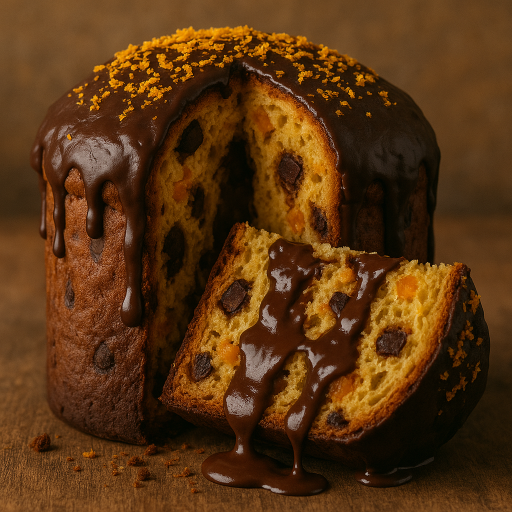 Panetone Caseiro de Laranja com Chocolate